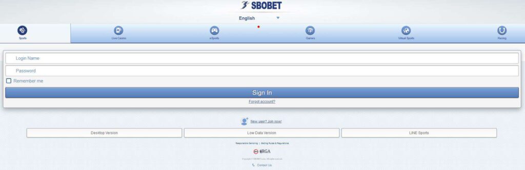 tampilan mobile situs sbobet